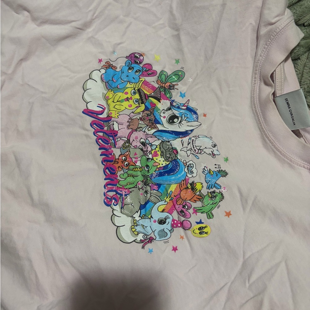 Vetements Cartoon Graphic Tee - Light Pink